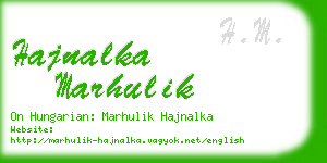 hajnalka marhulik business card